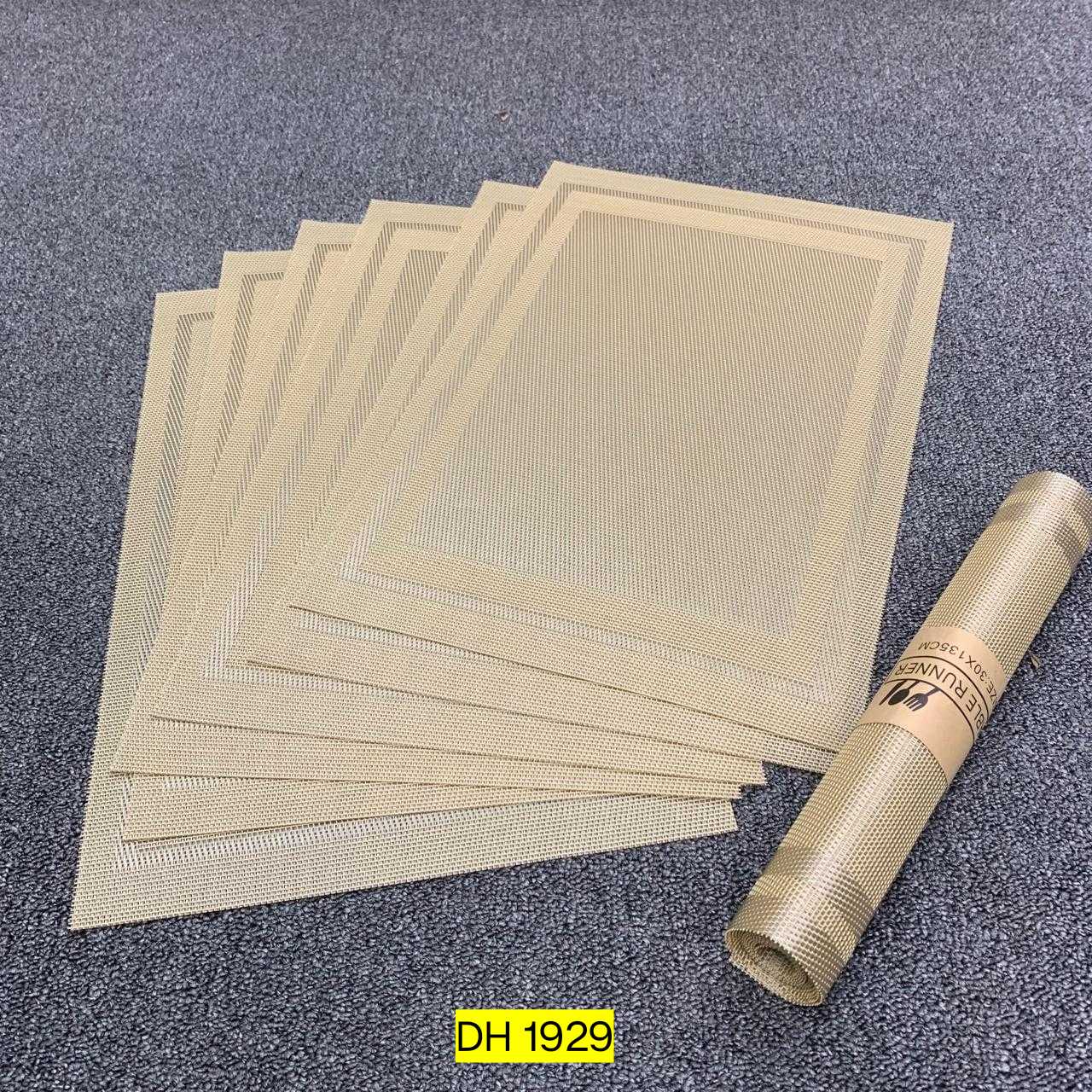 7 pcs Brown Colour Table Runner With Mats